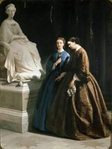 Maria Clotilde ja Maria Pia Savoijalainen Supergassa (öljy kankaalle) tekijältä Leone Eydoux