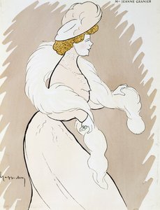 Näyttelijä Jeanne Granier (1852-1939), piirustus Leonetto Cappiello (1875-1942) tekijältä Leonetto Cappiello