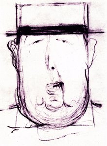 Leonetto Cappiellon (1875-1942) pilapiirros irlantilaisesta kirjailijasta Oscar Wilde (1854-1900) 1899 tekijältä Leonetto Cappiello