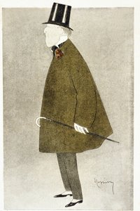 Jacques Doucet (1853¿1929), ranskalainen muotisuunnittelija, joka tunnetaan tyylikkäistä mekoistaan, jotka on valmistettu ohuista läpikuultavista materiaaleista päällekkäisissä pastelliväreissä. tekijältä Leonetto Cappiello