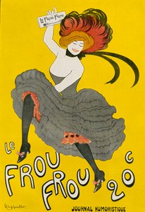 Juliste humoristiselle sanomalehdelle "Le Frou Frou" Leonetto Capiellon mukaan. Eduard Fuchsin kuvitetusta moraalihistoriasta keskiajalta nykypäivään, julkaistu 1909. tekijältä Leonetto Cappiello