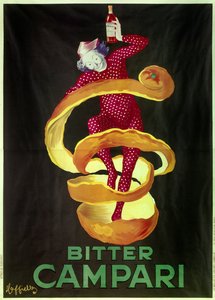 Juliste aperitiiville Bitter Campari. Kuvitus Leonetto Cappiello (1875-1942) 1921 Pariisi, koristetaide