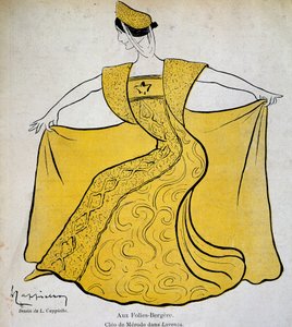 Tanssija Cleo balettipantomiimissa Lorenza Folies Bergeressä tekijältä Leonetto Cappiello