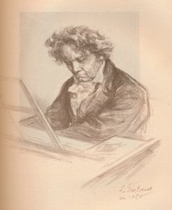 Beethovenin muotokuva, 1920 tekijältä Leonid Osipovic Pasternak
