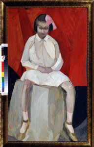 "La petite filet sir un tsube" Peinture de Leonid Terentiyevich Chupyatov (Chupiatov) (1890-1941) 1920 environ Collection prive tekijältä Leonid Terentlevich Chupyatov