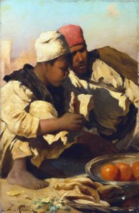"Arabit istuvat Kairon markkinoilla", c1854-1892