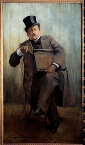 Georges Courtelinen (1858-1929) muotokuva Leopold Stevensin (1866-1935) kirjailijamaalaus 1900-luvun su. 1,6x0,8 m Pariisi, Musee Carnavalet - Georges Courtelinen (1858-1929), kirjailijan muotokuva. Leopold Stevensin (1866-1935) maalaus, 1900-luku. 1,6 x tekijältä Leopold Stevens