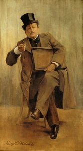 Retrat de Georges Courteline 1858-1929, c. 1898. finlandès tekijältä Leopold Stevens