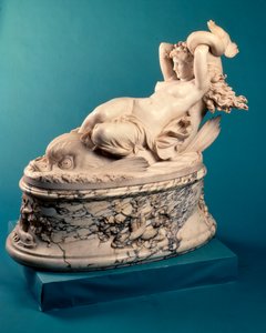 Galatea ratsastaa delfiinillä, n. 1880 tekijältä Leopoldo Ansiglione