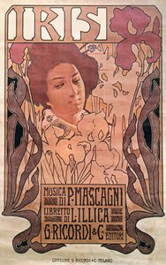 Pietro Mascagnin "Iris". tekijältä Leopoldo Metlicovitz