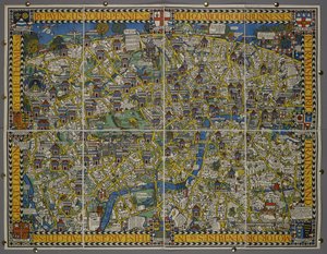 "By Paying Us Your Pennies" – tai "Wonderground Map of London Town" tekijältä Leslie MacDonald (1884 1947) Gill