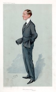 Guglielmo Marconi, italialainen fyysikko, keksijä ja langattoman lennätyksen pioneeri tekijältä Leslie Matthew Ward