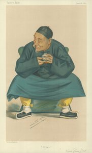 Hänen ylhäisyytensä Kuo Sun Tao, Kiina, 16. kesäkuuta 1877, Vanity Fair -sarjakuva tekijältä Leslie Matthew Ward