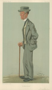 Herra Edward Weatherby, tulitikkukirja, 17. lokakuuta 1901, Vanity Fair -sarjakuva tekijältä Leslie Matthew Ward
