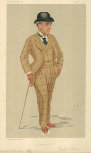 Mr Hwfa Williams, Sandown Park, 7. marraskuuta 1891, Vanity Fair -sarjakuva tekijältä Leslie Matthew Ward