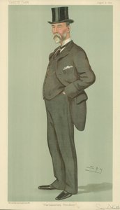 herra Samuel Whitbread, parlamentaarinen menettely, 8. elokuuta 1895, Vanity Fair -sarjakuva tekijältä Leslie Matthew Ward