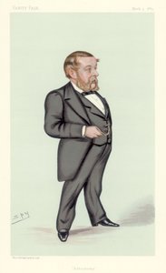 Richard Anthony Proctor, englantilainen tähtitieteilijä, matemaatikko ja populaaritieteellinen kirjailija, 1883 tekijältä Leslie Matthew Ward