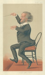 Richard Wagner, Tulevaisuuden musiikki, 19. toukokuuta 1877, Vanity Fair -sarjakuva. tekijältä Leslie Matthew Ward