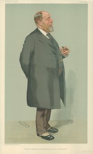 Sir John Wolfe-Barr, hän ei ole suunnitellut mitään parempaa kuin omaisuutensa, 26. tammikuuta 1905, Vanity Fair -sarjakuva tekijältä Leslie Matthew Ward