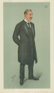 Selbornen jaarli, amiraali, 3. lokakuuta 1901, Vanity Fair -sarjakuva. tekijältä Leslie Matthew Ward