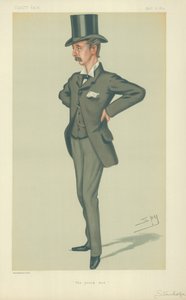 Hon Edward Stanhopen kansanedustaja, Nuori mies, 12. huhtikuuta 1879, Vanity Fair -sarjakuva tekijältä Leslie Matthew Ward