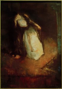 Frau am Kamin (Träumerei am Kamin) tekijältä Lesser Ury