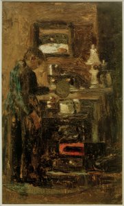 Frau am Küchenherd tekijältä Lesser Ury