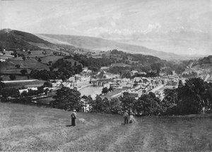 Llangollen ja Crow Castle, c1896 tekijältä Lettsome and Sons