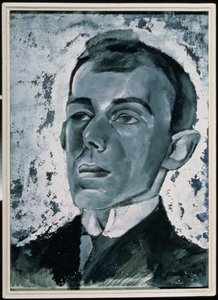Runoilija Ossip Mandelstamin (1891-1938) muotokuva (guassi paperille) tekijältä Lev Aleksandrovitc Bruni