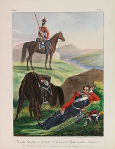 Venäjän keisarillisen armeijan Mustanmeren kasakkalentueen univormujen upseeri, 1837-1839.