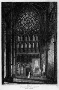 Runoilijoiden kulma, Westminster Abbey, Lontoo, 1815. tekijältä Lewis