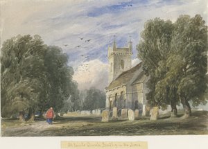 Bradley-in-the-Moors Church: akvarellimaalaus ja [c 1830-1840]