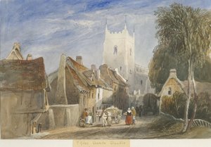 Cheadlen kirkko: akvarellimaalaus ja [c 1830-1840] tekijältä Lewis John Wood