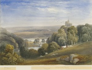 Greenway Bank - Lake: akvarellimaalaus ja [c 1830-1840] tekijältä Lewis John Wood
