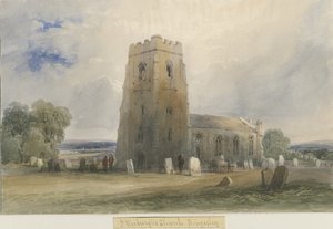 Kingsley Church: akvarellimaalaus ja [c 1830-1840] tekijältä Lewis John Wood