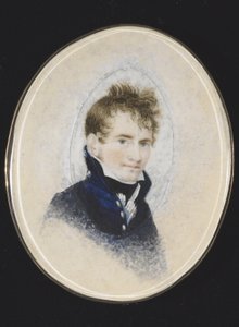 Paul Peckhamin muotokuva, n. 1810-20 (akvarelli norsunluulla) tekijältä Lewis Peckham