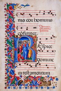 Piccolomini-kirjasto: kuorokirja, turska. 24.9, jj. 67v Liberale da Veronan teoksella "Healing of the Lepra" (noin 1445 - 1527/9).