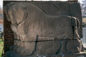 Bareljeef ja leijonat Kultepesta (Kanesh), Kappadokia, Turkki, heettiläinen sivilisaatio, 3. vuosituhat eKr. tekijältä Unbekannt Unbekannt