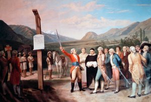 Cristobal de Troya perusti Ibarradan kaupungin vuonna 1606, Ecuador tekijältä Unbekannt Unbekannt