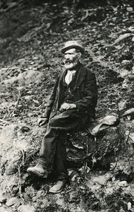 Jean-Antoine Carrel (1829-1890 Valtournenche), Aostan laakson vuorikiipeilijä, joka nousi ensimmäisen kerran Matterhornin huipulle Italian puolelta 16. elokuuta tekijältä Unbekannt Unbekannt