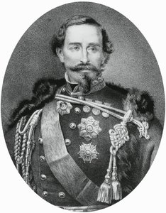Alfonso Ferrero della Marmoran (1804-1878), italialaisen kenraalin ja poliitikon muotokuva, kaiverrus tekijältä Unbekannt Unbekannt