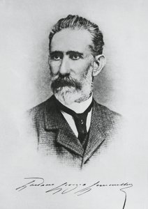 Gaetano Giorgio Gemmellaron (1832-1904), italialaisen geologin, paleontologin ja poliitikon muotokuva, kaiverrus tekijältä Unbekannt Unbekannt