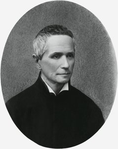 Giulio Isdegerde Cecchin muotokuva, joka tunnetaan isänä Filippo Cecchina (1822-1887), italialainen fyysikko, meteorologi ja keksijä, kaiverrus tekijältä Unbekannt Unbekannt