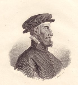Muotokuva italialaisesta kustantajasta ja kirjapainosta Paolo Manuziosta (1512-1574) kuparikaiverrus S Maffeis tekijältä Unbekannt Unbekannt