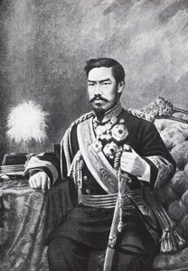 Japanin keisarin Meijin muotokuva (Mutsuhito tekijältä Unbekannt Unbekannt