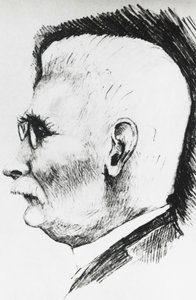 Henri Louis Le Chatelierin (1850-1936), ranskalaisen kemistin ja metallurgin profiilikuva, kaiverrus tekijältä Unbekannt Unbekannt
