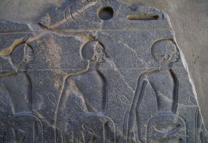 Vankeja kuvaava reliefi, Luxorin temppeli, Thebes (UNESCOn maailmanperintökohde tekijältä Unbekannt Unbekannt