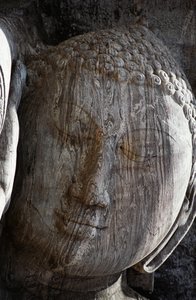 Sri Lanka, Polonnaruwan muinainen kaupunki, Gal Vihara, makuuasennossa Buddha-patsas tekijältä Unbekannt Unbekannt