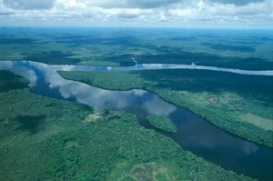 Venezuela, Guayana, Amazonas State, Orinoco-joki, ilmakuva (kuva) tekijältä Unbekannt Unbekannt