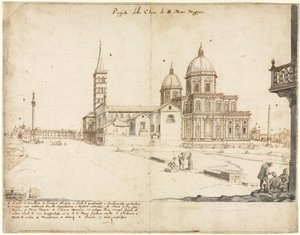 Kahdeksantoista näkymää Roomaan: Santa Maria Maggioren basilika, 1664.